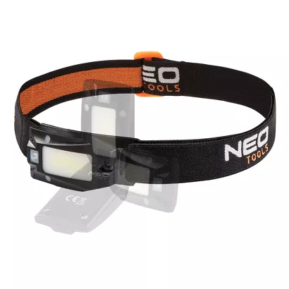 Neo Latarka czołowa akumulatorowa USB 180 lm COB LED + czujnik ruchu 99-069