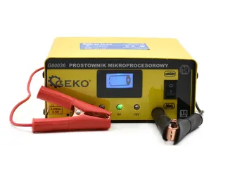 Geko Prostownik mikroprocesorowy LCD 6/12V 15A G80036 - 2