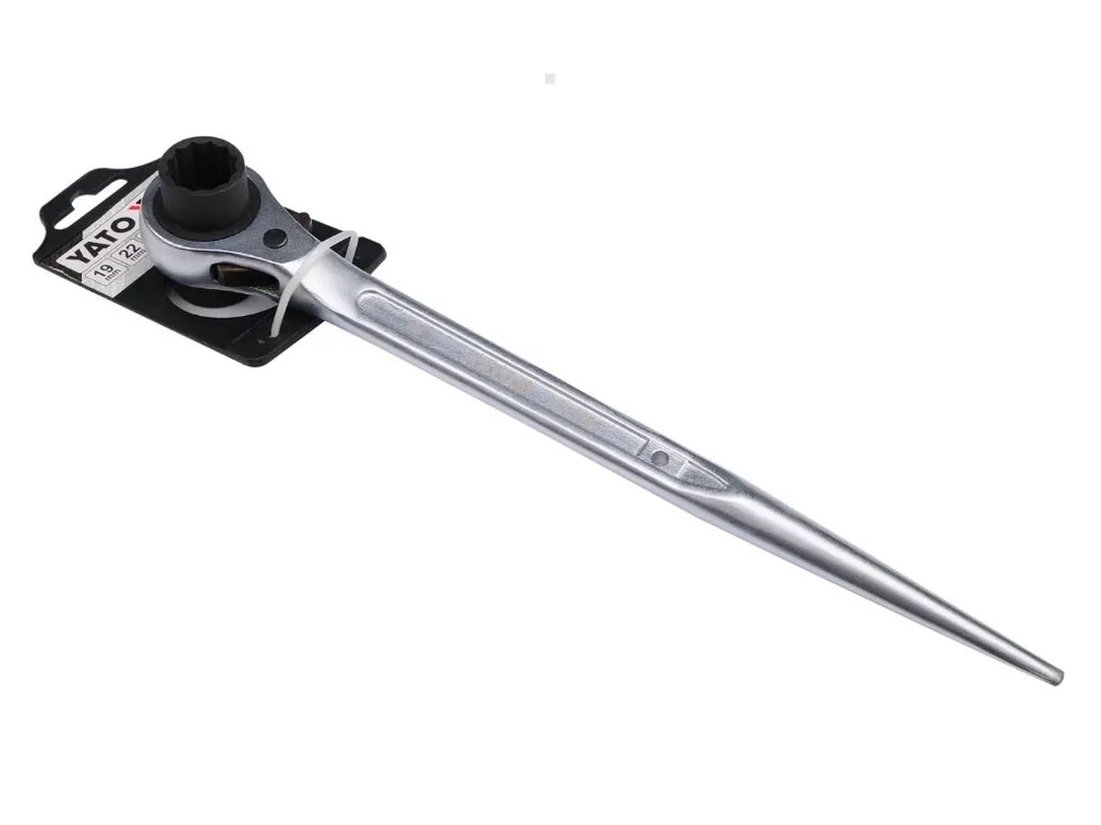 Yato Klucz nasadowy dwustronny z grzechotką 19x22 mm YT-4937