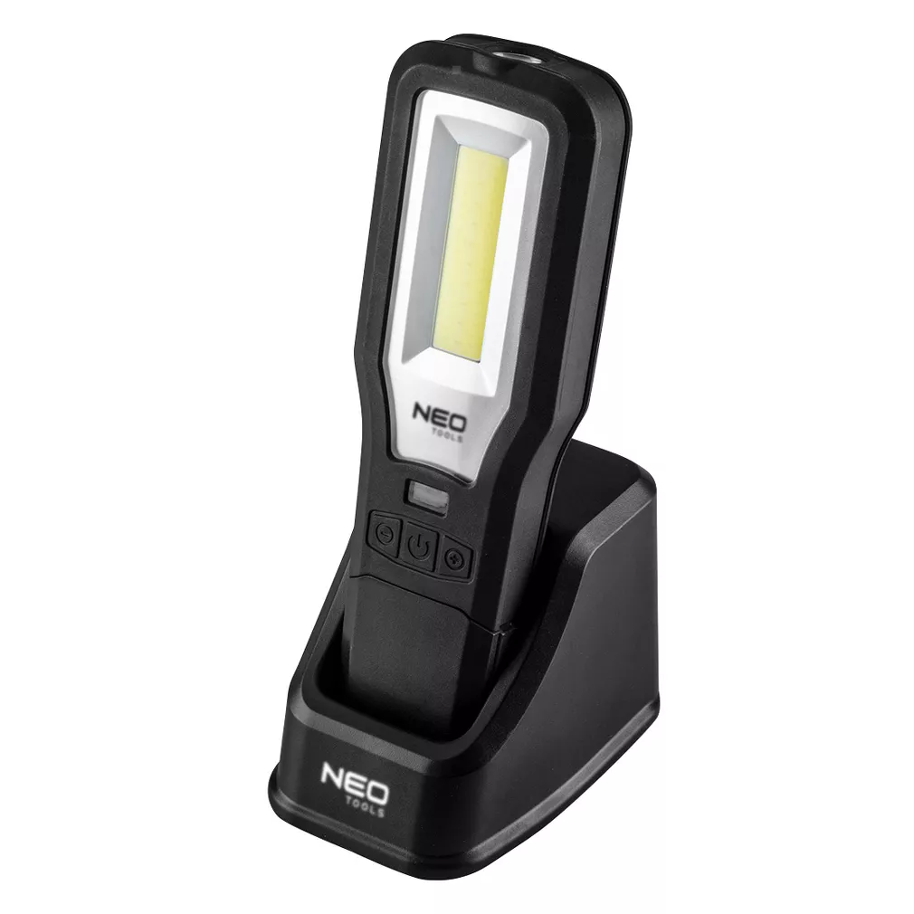 Neo Lampa warsztatowa LED COB 550 lm z bazą i ładowarką 99-071