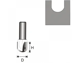 Dedra Frez do drewna z płytkami węglikowymi rowkujący U 12,7x19,6x8mm  07F072B  - 2