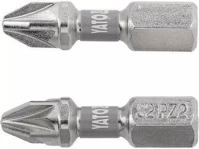 Yato Bity udarowe 1/4"x25 mm PZ2 2 szt. niklowane YT-78004