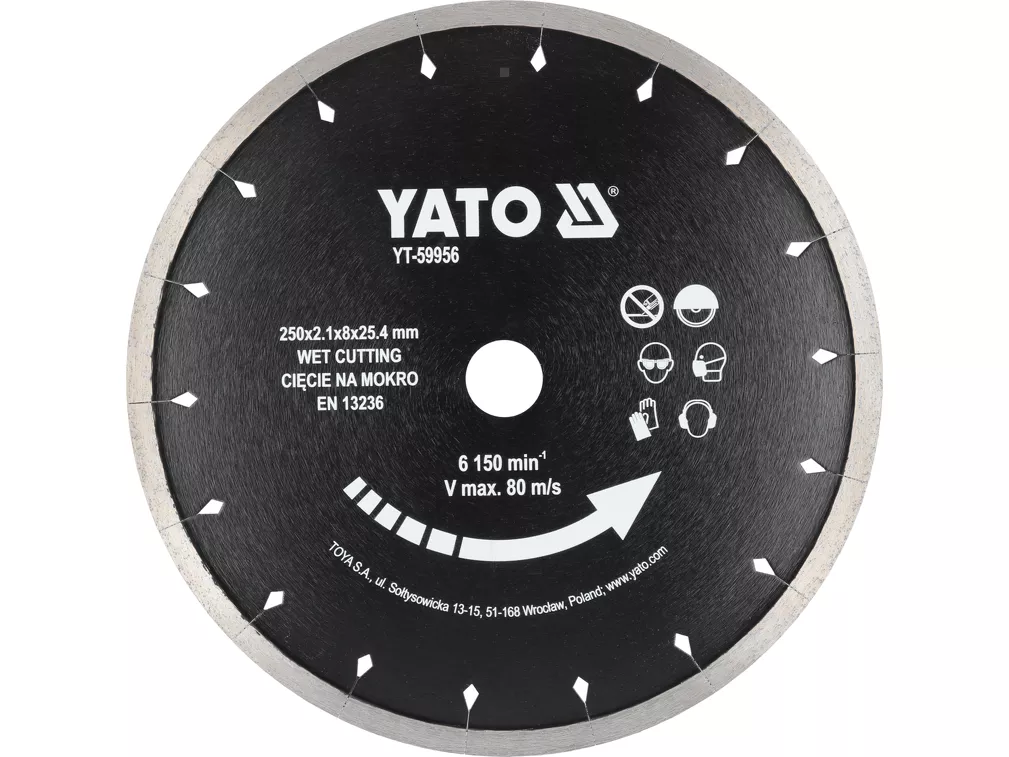 Yato Tarcza diamentowa do ceramiki na mokro 250 mm YT-59956