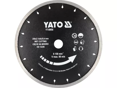 Yato Tarcza diamentowa do ceramiki na mokro 250 mm YT-59956