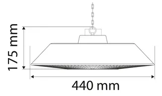 Neo Promiennik ciepła sufitowy 1500W na podczerwień IP44 90-037 - 4
