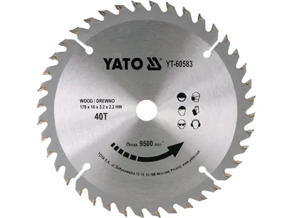Yato Tarcza widiowa do drewna 170x40Tx16mm precyzyjna YT-60583
