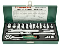 Jonnesway Zestaw 18szt. narzędzi 1/4" S04H2118S