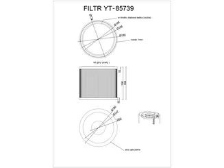 Yato Filtr do odkurzacza YT-85710 YT-85739 - 2