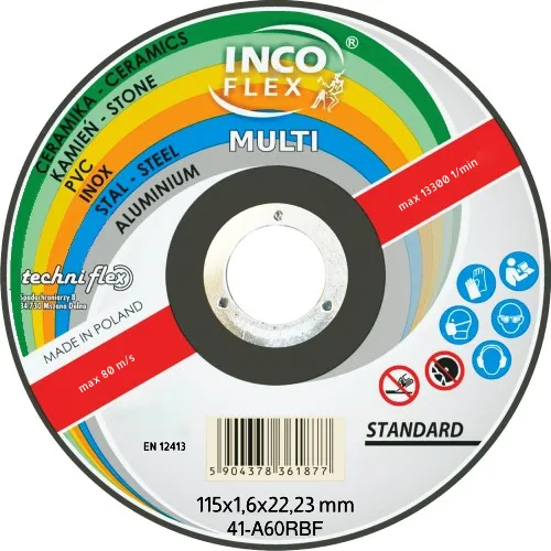 Incoflex Tarcza do cięcia Standard MULTI M41 115 x 1,6mm A60RBF