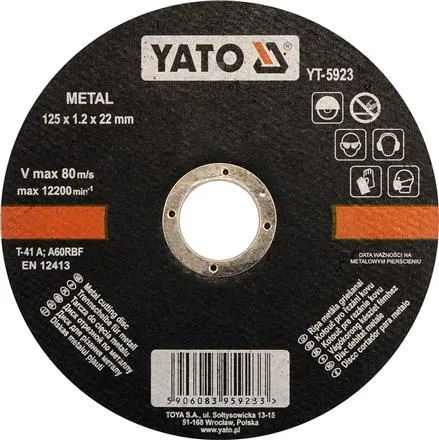 Yato Tarcza do cięcie metalu 125x1,2mm YT-5923 