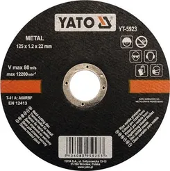 Yato Tarcza do cięcie metalu 125x1,2mm YT-5923 