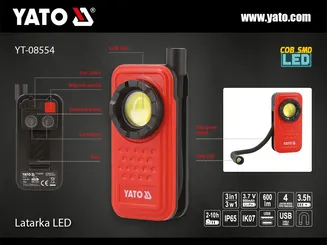Yato Latarka robocza 600lm 3w1 magnetyczna YT-08554 - 6