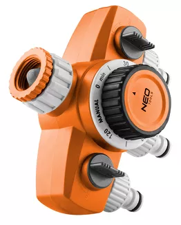 NEO Tools Rozdzielacz trójzaworowy 2 wyjścia z blokadą i timerem 15-750 - 3
