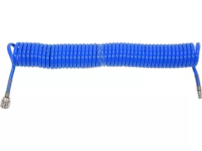 Yato Wąż spiralny pneumatyczny PU ze szybkozłączami 6,5 x 10 mm 10 m YT-24205