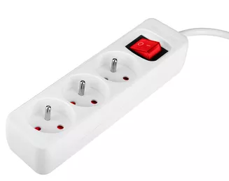 Neo Przedłużacz listwowy 3m biały 3x1.5mm2 3G z wyłącznikiem 90-178 - 2