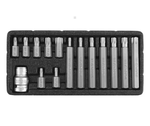 Yato Końcówki wkrętakowe TORX z otworem 15 szt. YT-0417 