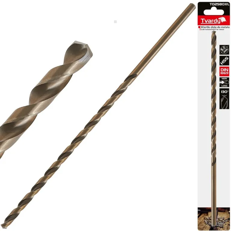Tvardy Wiertło do metalu długie 8 x 305 mm HSS T02580XL