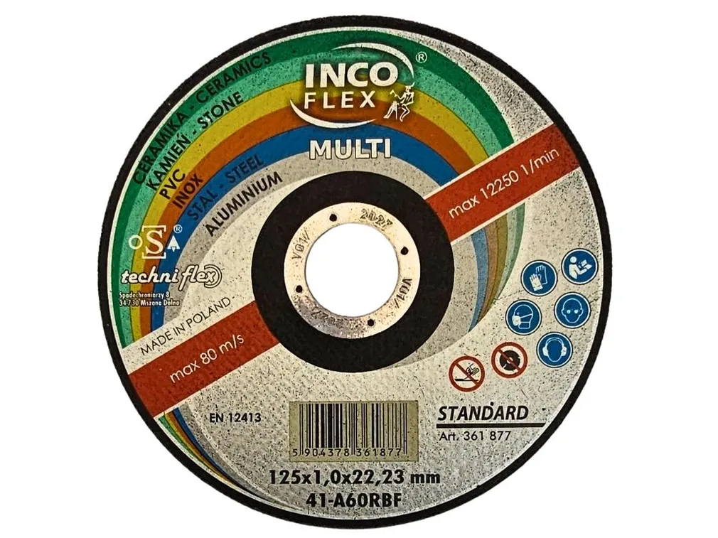 Incoflex Tarcza do cięcia Standard MULTI M41 125 x 1,0mm A60RBF