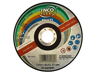 Incoflex Tarcza do cięcia Standard MULTI M41 125 x 1,0mm A60RBF