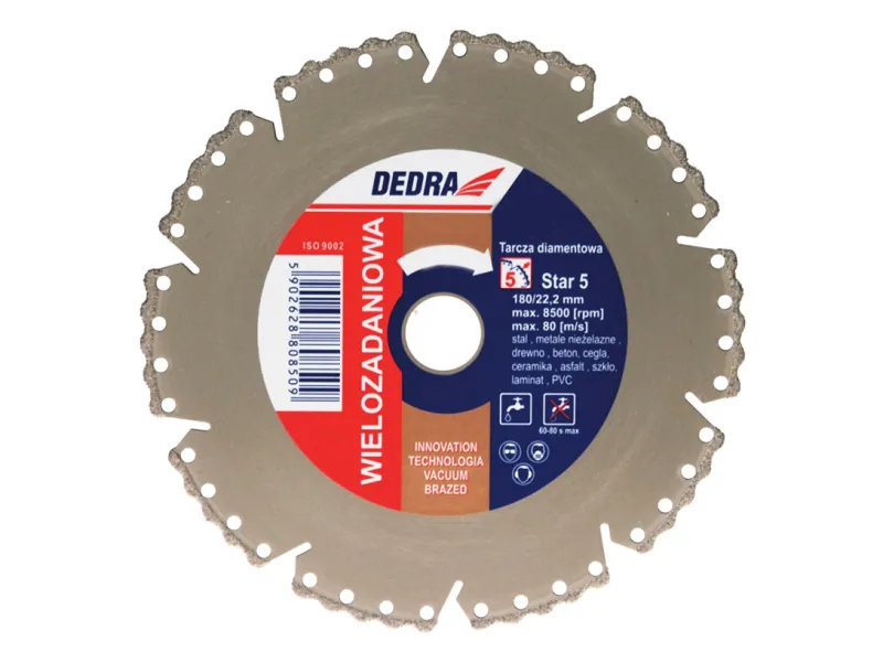 Dedra Tarcza diamentowa do cięcia uniwersalna VACUM BRAZE 125mm H1083