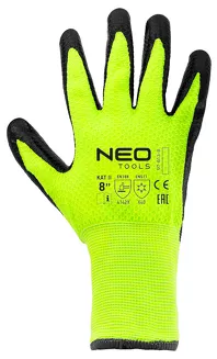 Neo Rękawice robocze ocieplane, nylon powlekany lateksem, 4142X, rozmiar 8 97-613-8 - 2