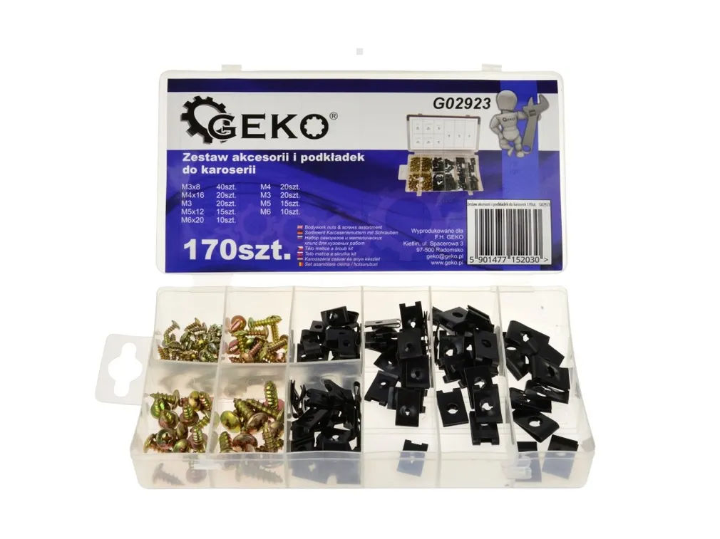 Geko Podkładki do karoserii 170szt. G02923