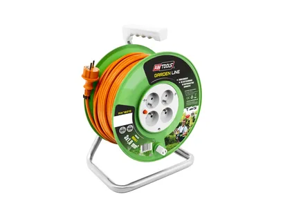 AWTOOLS Przedłużacz bębnowy garden line 20m 3x1mm AW70212