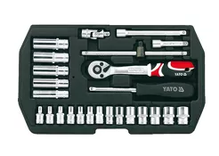 Yato Klucze nasadowe 1/4" 25 szt. YT-14461 