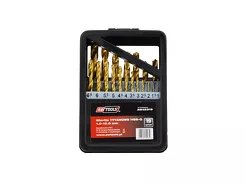AWTOOLS Wiertła do metalu 19szt. HSS-G tytanowe 1,0-10,0mm AW42319