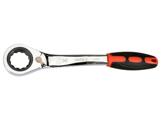 Yato Klucz oczkowy odgięty przelotowy z grzechotką 30 mm YT-02387 - 3