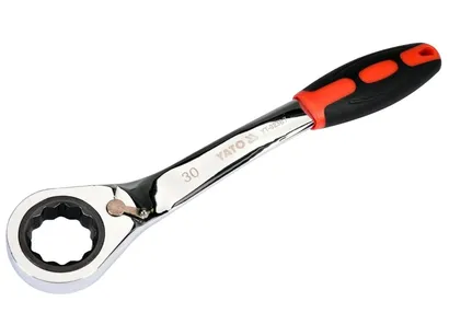 Yato Klucz oczkowy odgięty przelotowy z grzechotką 30 mm YT-02387