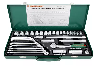 Jonnesway Zestaw 36szt. narzędzi ręcznych 3/8" S04H3536S