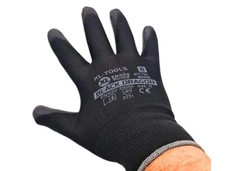 XL Rękawice robocze DRAGON poliuretan BLACK 10 RPP10 - 2