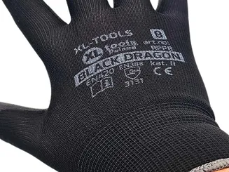XL Rękawice robocze DRAGON poliuretan BLACK 10 RPP10 - 3