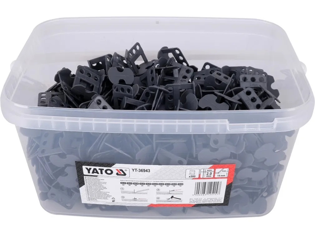 Yato Klipsy do poziomowania Y2mm 500 sztuk YT-36943