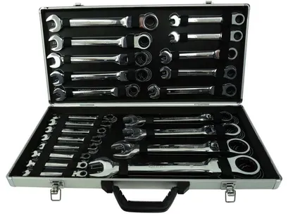 Geko Komplet kluczy łamanych z grzechotką 6-32mm 22szt. G10342 