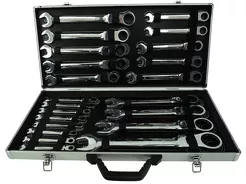 Geko Komplet kluczy łamanych z grzechotką 6-32mm 22szt. G10342 