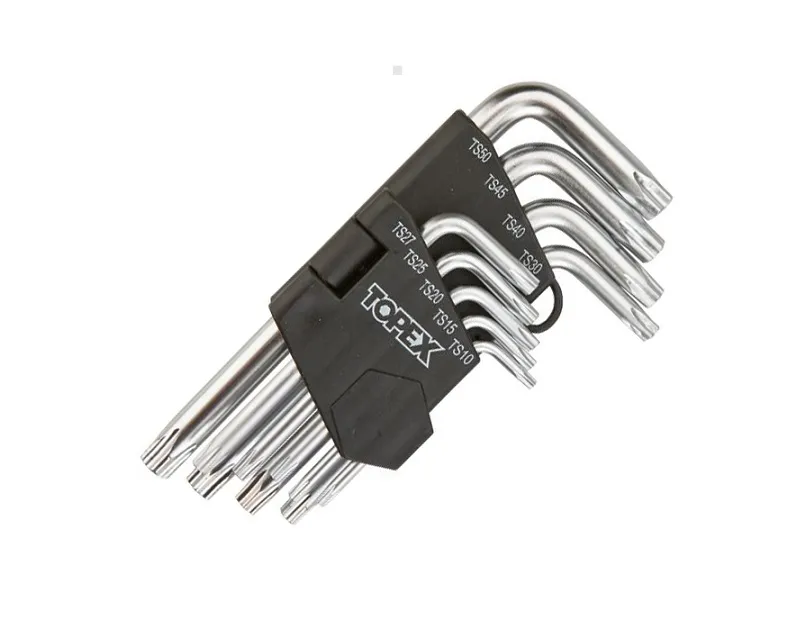 Topex Klucze imbusowe torx 5-kątne z otworem krótkie TS10-TS50 35D950 