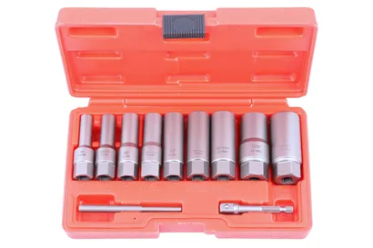 Quatros Zestaw długich nasadek 3/8" do obrobionych śrub 6-19mm QS50929