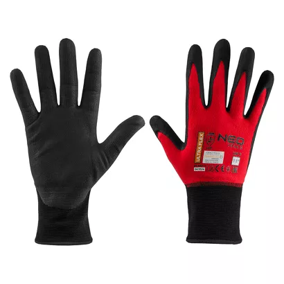 Neo Rękawice robocze ultraflex, nylon-spandex, pokrytcie polimetrowo-nitrylowe (foam), 4131X, rozmiar 11 97-622-11