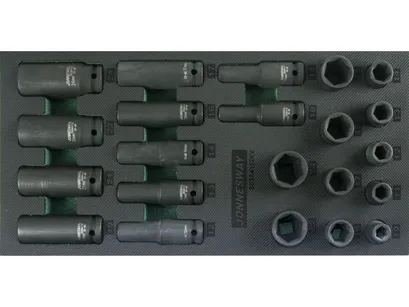 Jonnesway Komplet nasadek udarowych 1/2" we wkładce 22szt S03A4122KV 