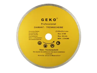 Geko Tarcza diemantowa do cięcia betonu pełna 250x25.4mm G00248