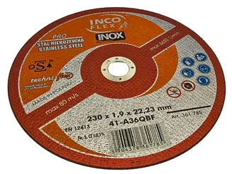 Incoflex Tarcza do cięcia metalu wypukła PRO INOX M42 230 x 1,9mm A36QBF - 4