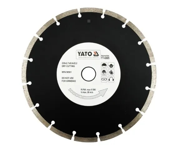 Yato Tarcza diamentowa do cięcia betonu segmentowa 230x2,7mm YT-6005