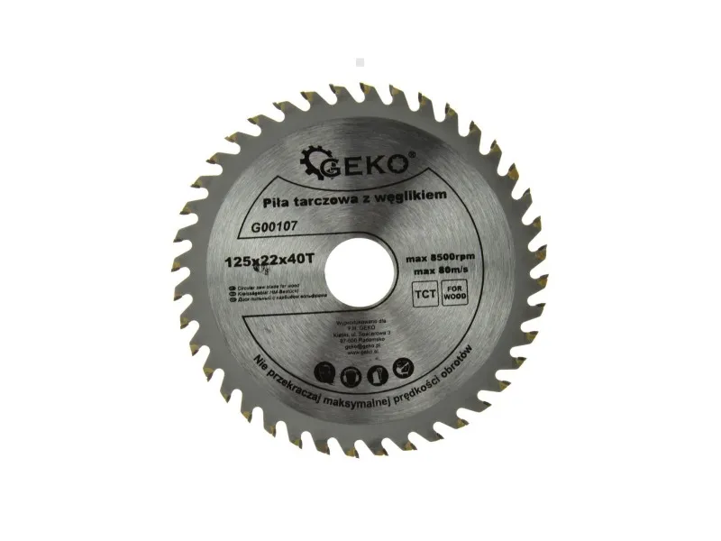 Geko Tarcza do cięcia drewna 125x22mm 40z. G00107