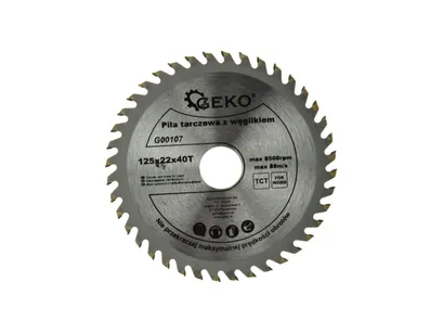 Geko Tarcza do cięcia drewna 125x22mm 40z. G00107