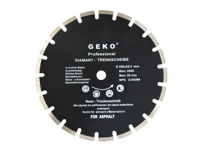 Geko Tarcza diamentowa do cięcia betonu segmentowa 350x25.4mm G00279 