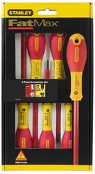 Stanley Wkrętaki izolowane 1000V FatMax płaskie, krzyżowe Ph, zestaw 6szt.  0-65-441 