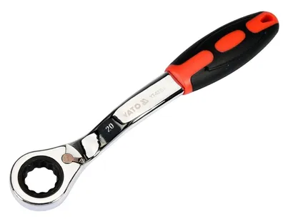 Yato Klucz oczkowy odgięty przelotowy z grzechotką 20 mm YT-02382 