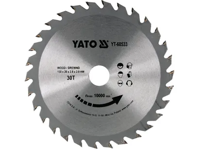 Yato Tarcza widiowa do drewna 150x30Tx20mm precyzyjna YT-60533